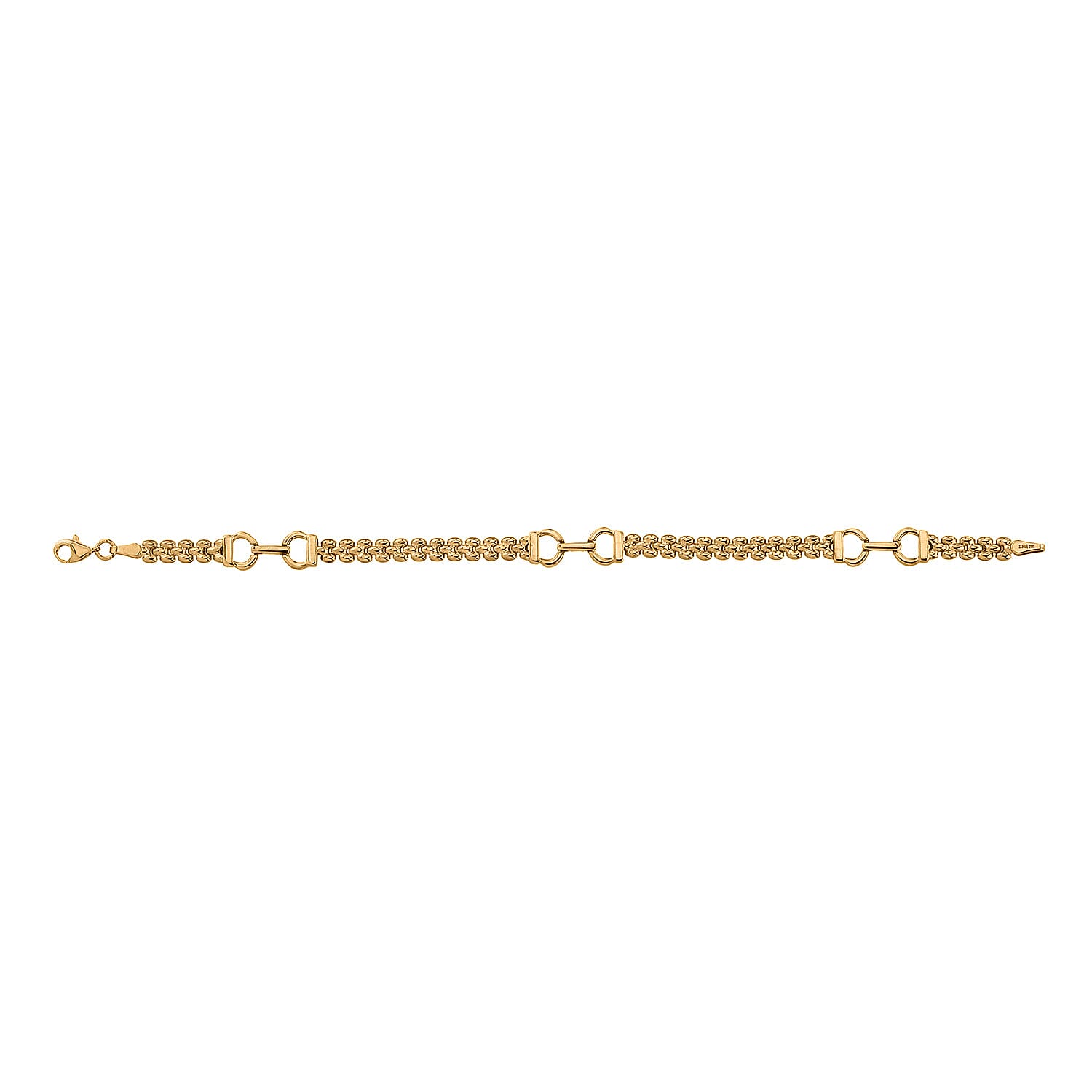 JCK Vegas Close Out - 9K Yellow Gold Snaffle Bracelet With Lobster Clasp (Size - 7.5). Gold Wt 6.16