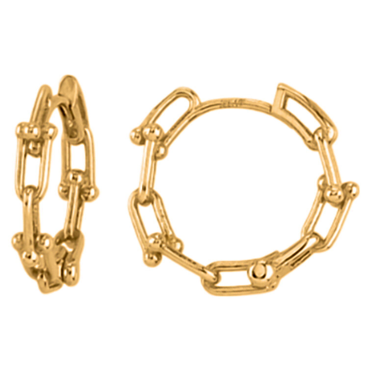 Designer Inspired- 9K Yellow Gold Earrings With Clasp.