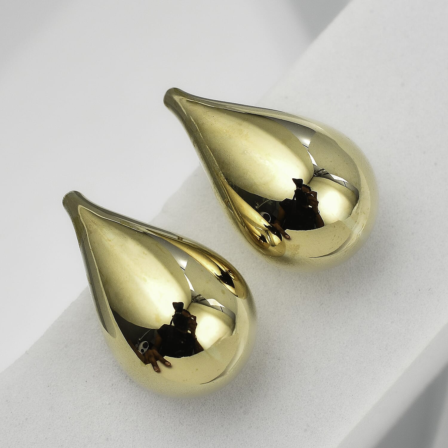 Designer Inspired Mega Close Out -  9K Yellow Gold Tear Drop Earring