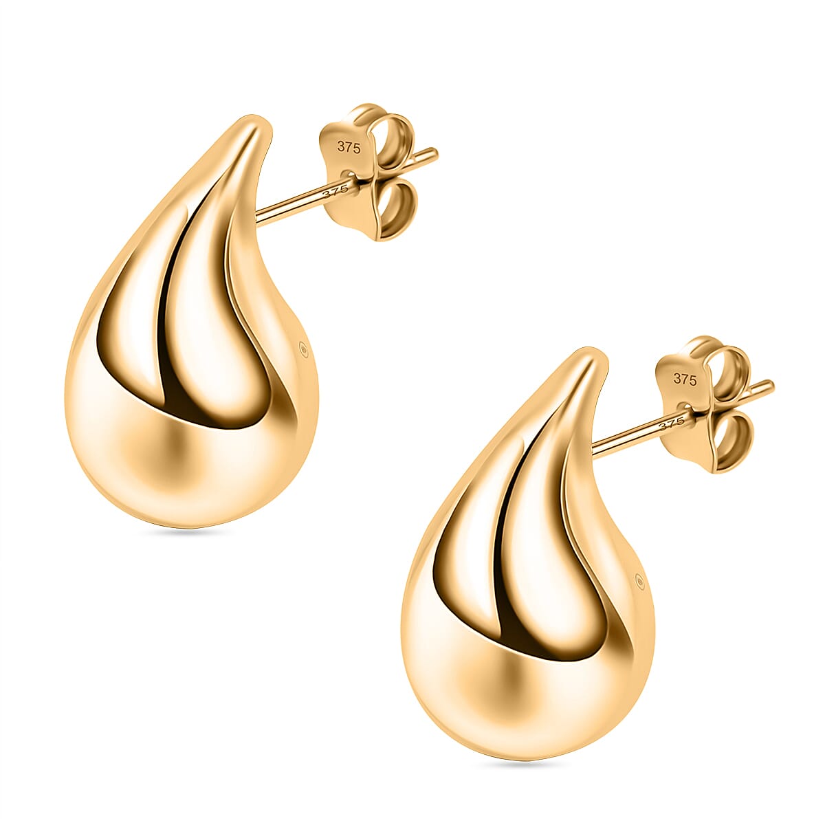 Designer Inspired Mega Close Out -  9K Yellow Gold Tear Drop Earring