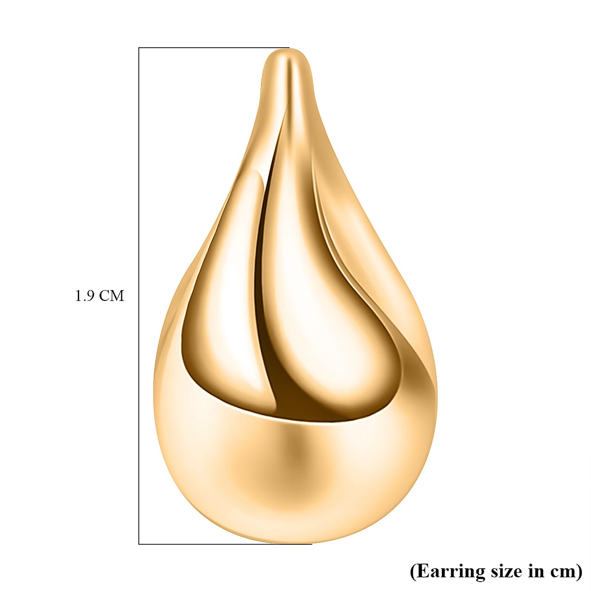 Designer Inspired Mega Close Out -  9K Yellow Gold Tear Drop Earring