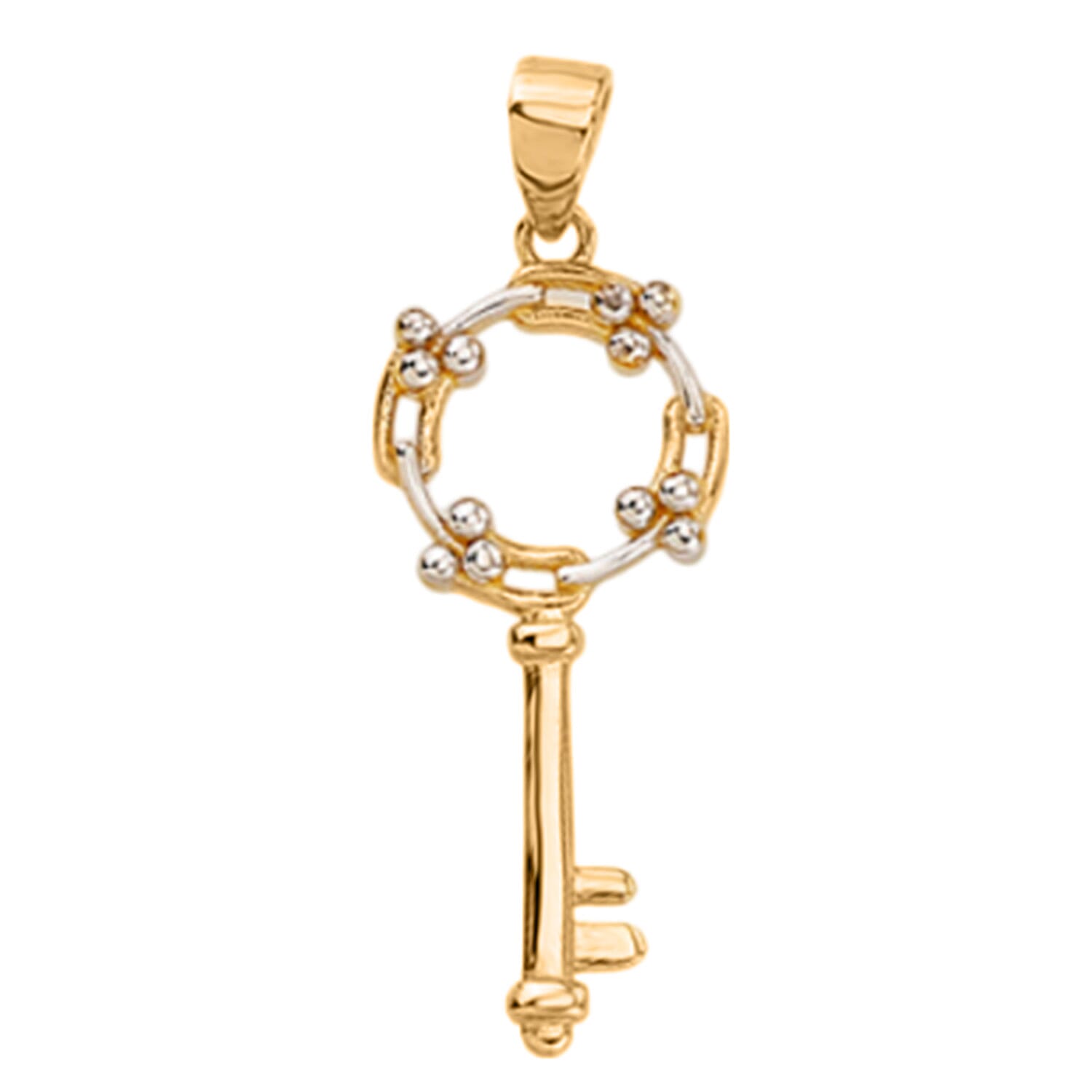 9K Yellow Gold  Key Pendant.
