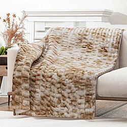 Super Soft Textured Sherpa Blanket - 600gsm