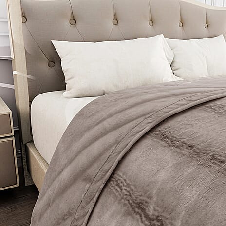 The Most Sumptuous Faux Fur Blanket at TJC  (Size 200x220cm) - Beige