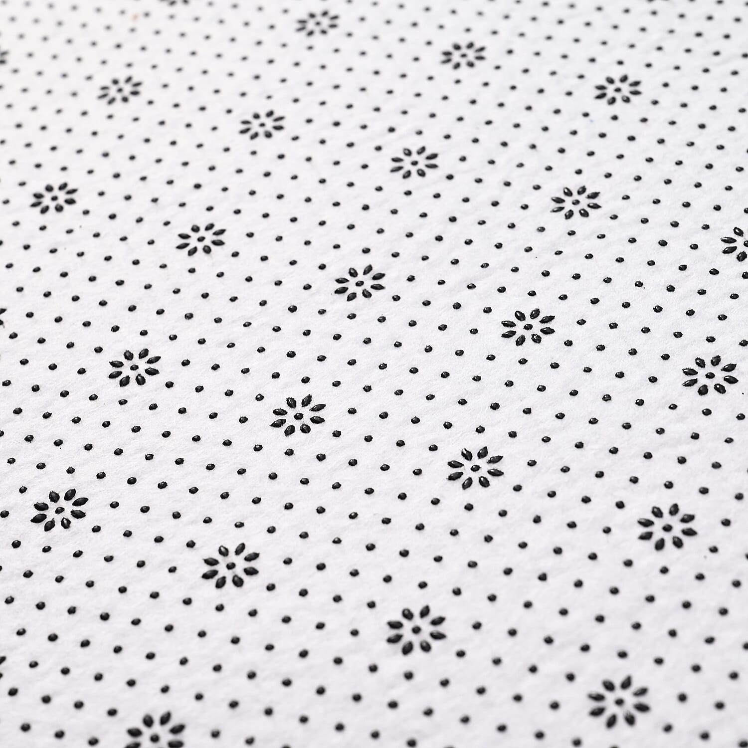 3 Piece Patterned Bathroom Mat Set - Dark Grey