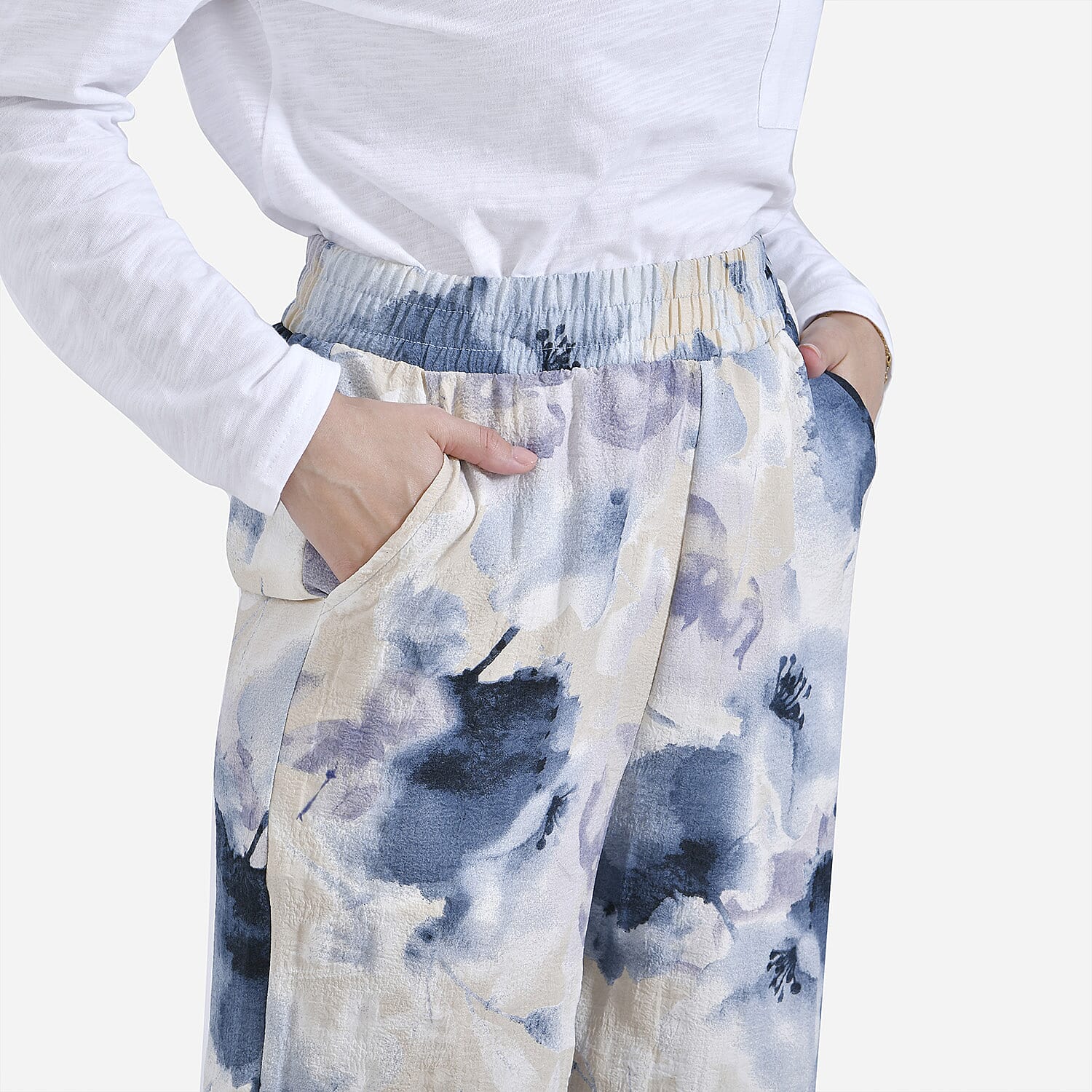 La Marey Printed Wide Leg Pants La Marey Printed Wide Leg Pants