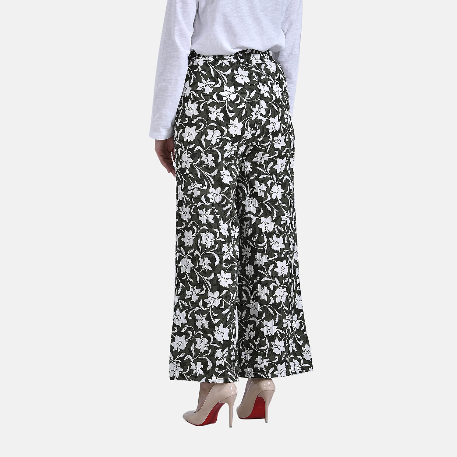 La Marey Printed Wide Leg Pants 