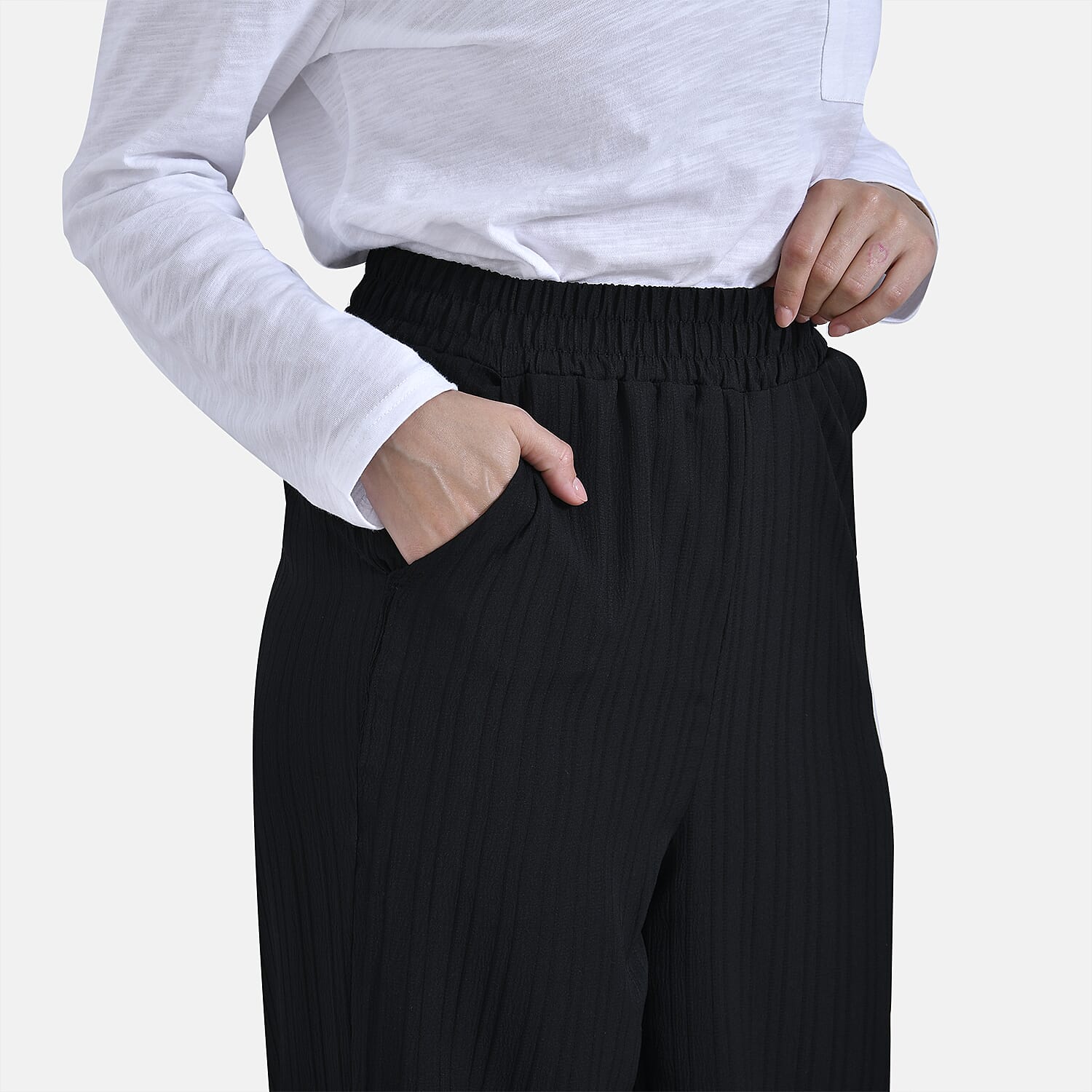 La Marey Printed Wide Leg Pants 