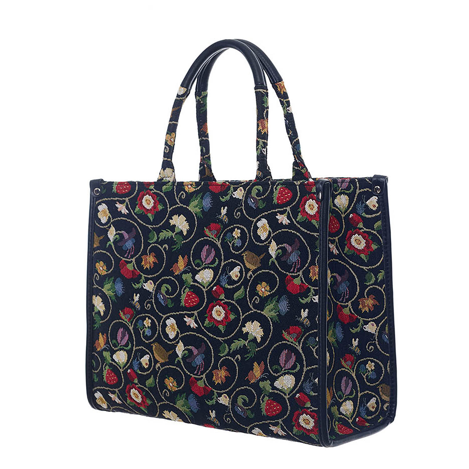 Signare Tapestry Jacobean Dream Liscensed with Shakespeare Birthplace Trust Leatherette City Bag - Floral