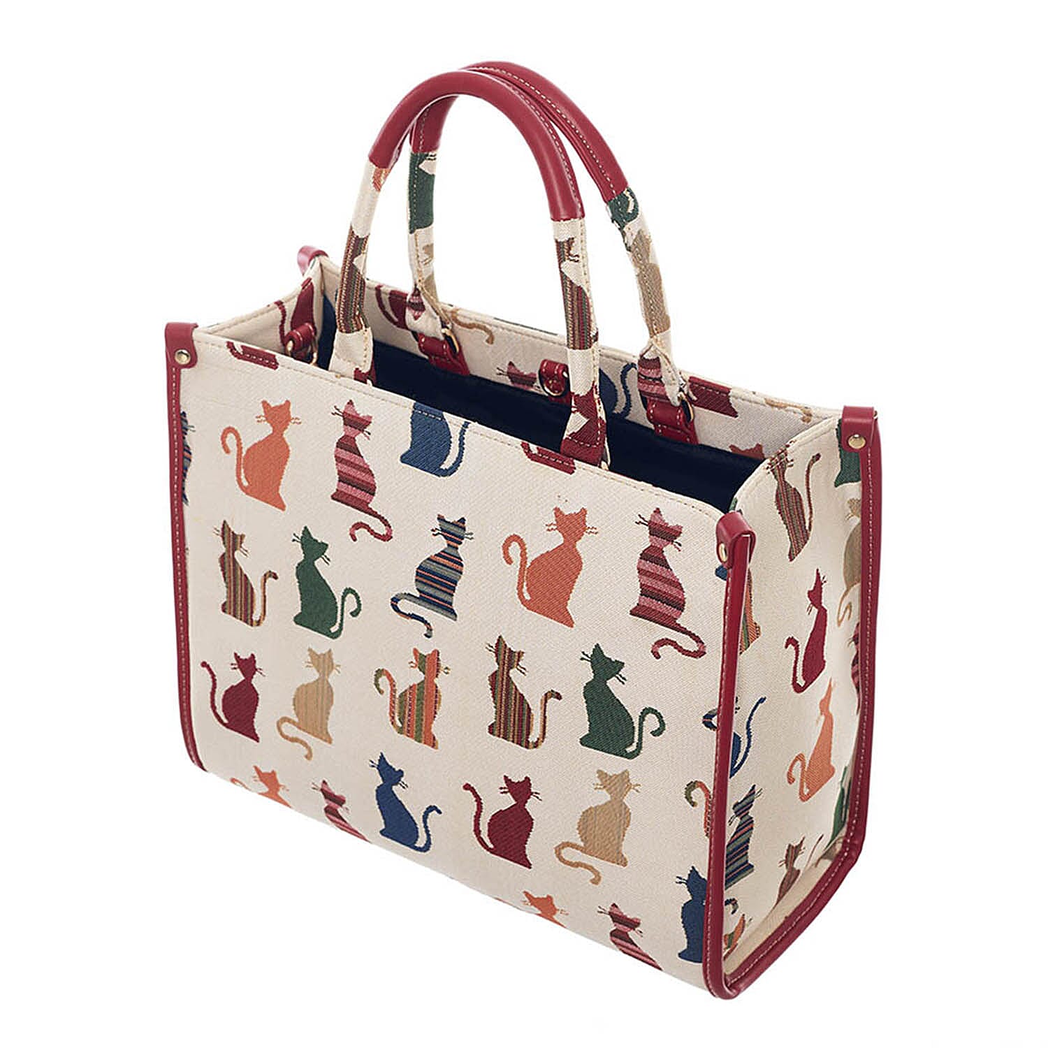 Signare Tapestry Cheeky Cat City Bag - Red