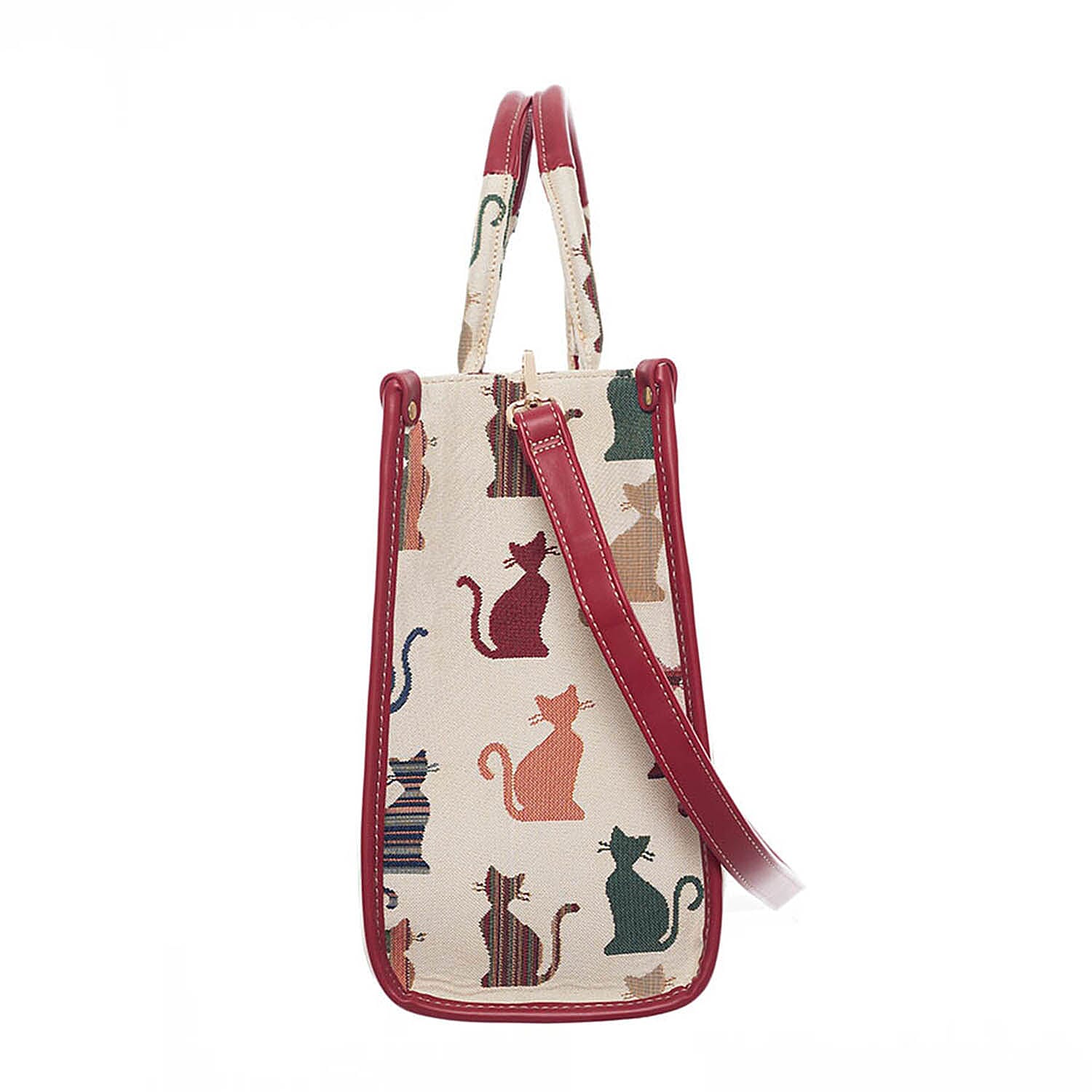 Signare Tapestry Cheeky Cat City Bag - Red