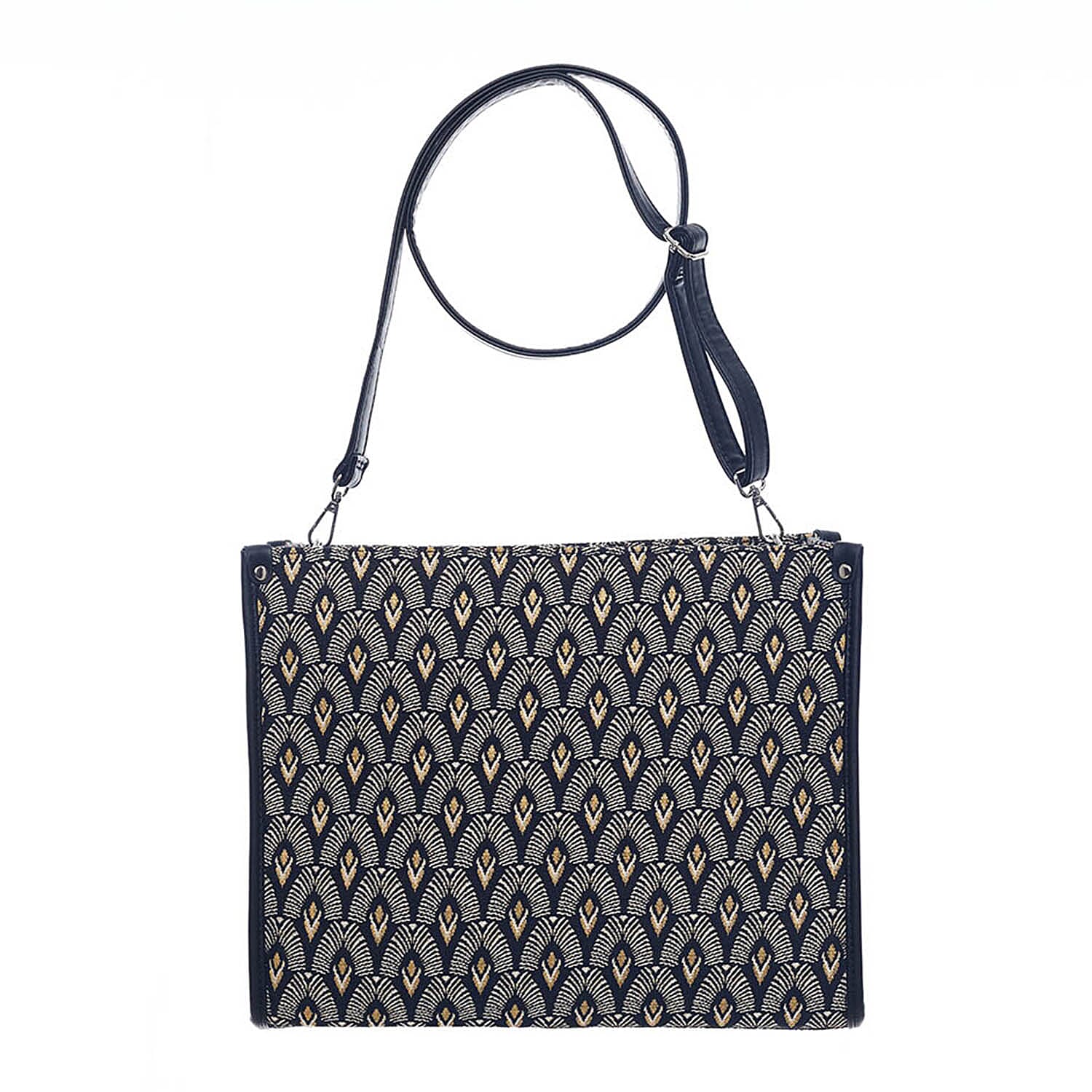 Signare Tapestry Luxor Art Deco Style City Bag - Black