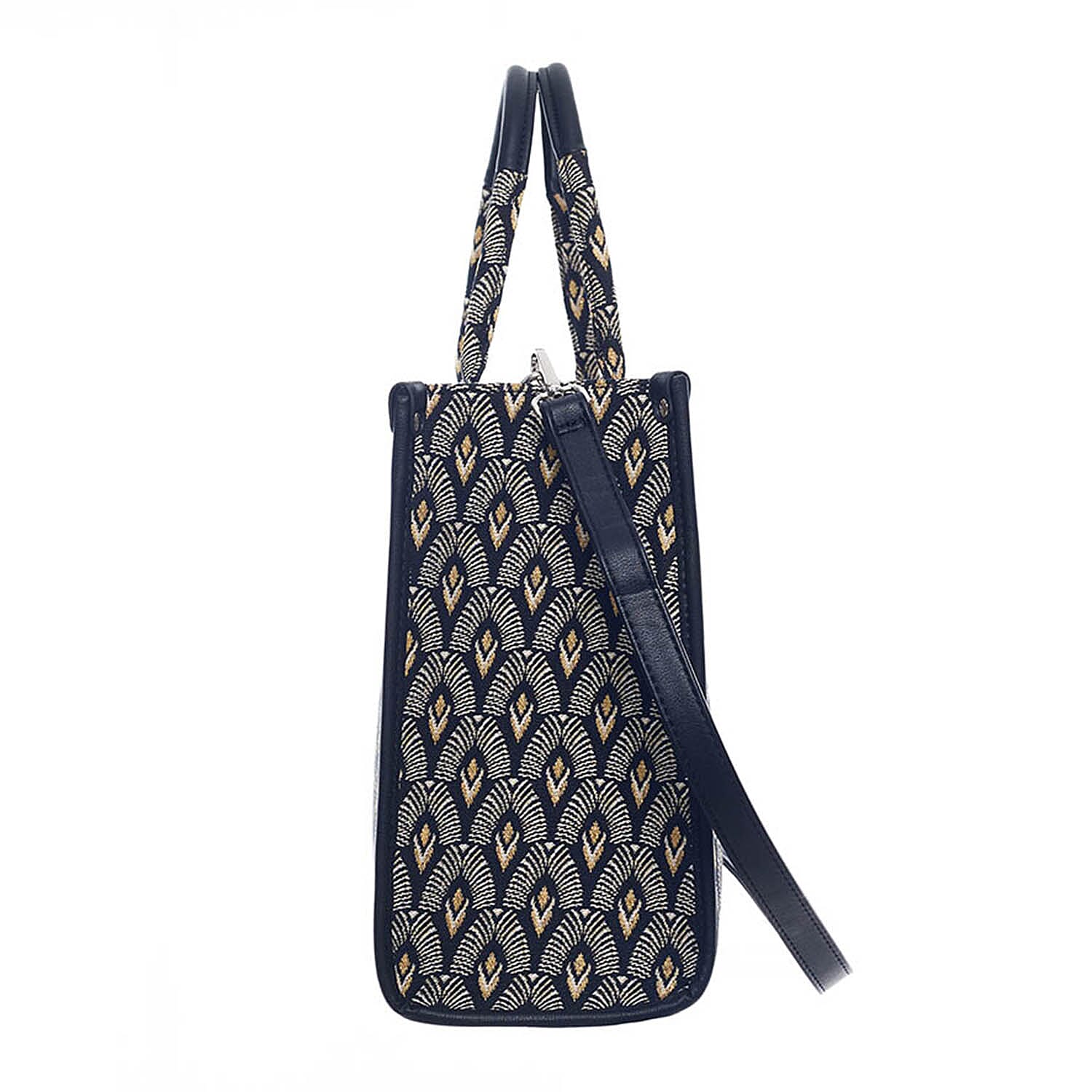 Signare Tapestry Luxor Art Deco Style City Bag - Black
