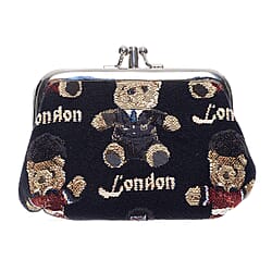 Signare Tapestry Luxor Art Deco Style Frame Purse - Brown