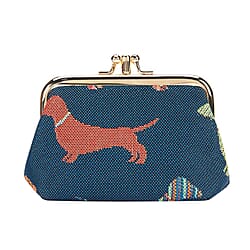 Signare Tapestry Luxor Art Deco Style Frame Purse - Brown