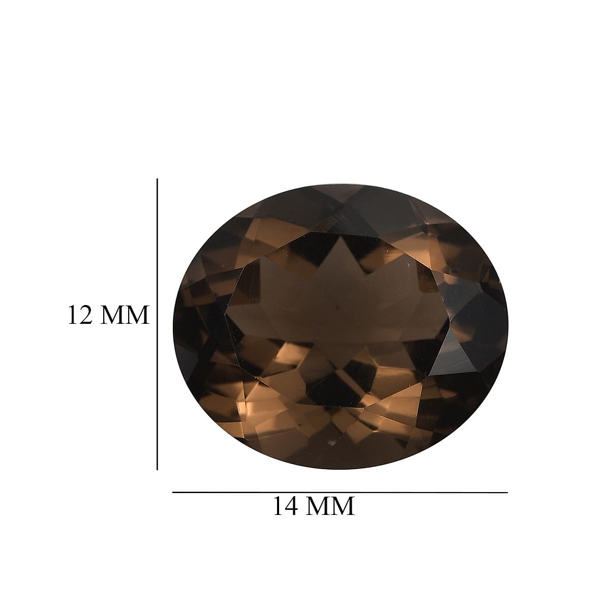 Smoky Quartz Oval 14x12 mm