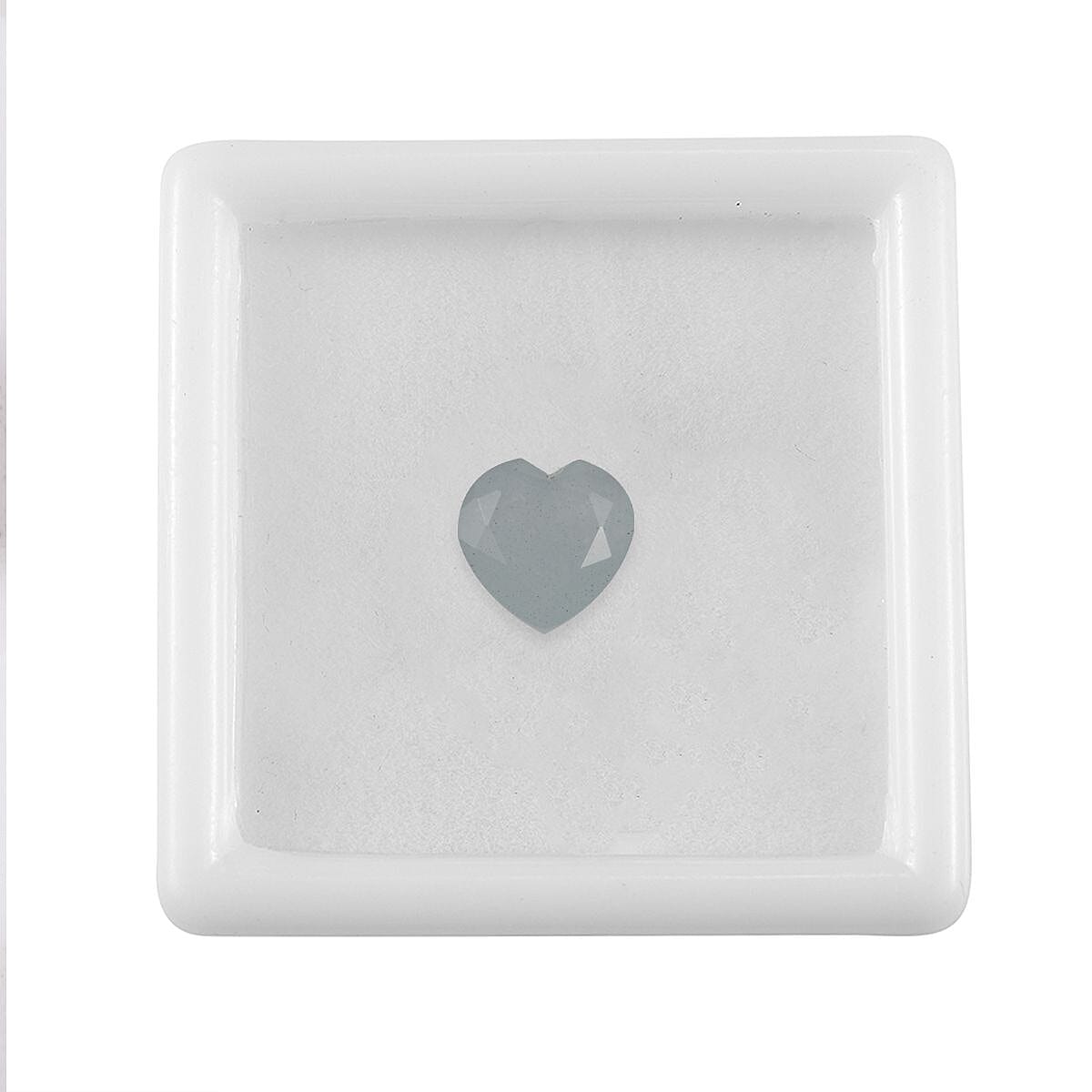 Milky Aquamarine Heart 9 mm