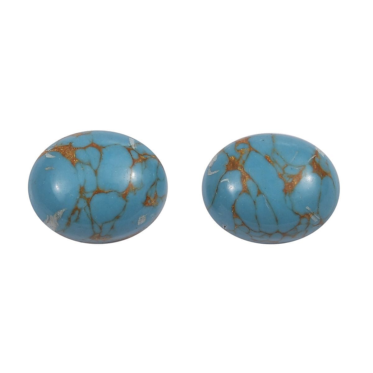 Blue Turquoise Oval 10x8 mm