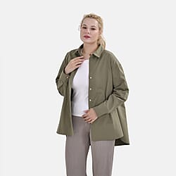 La Marey Pure Cotton Button Down Plain Blouse