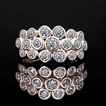 LUXURIANT 1 Ct. Lab Grown Diamond Bubble Ring in 9K Yellow Gold, SGL Certified