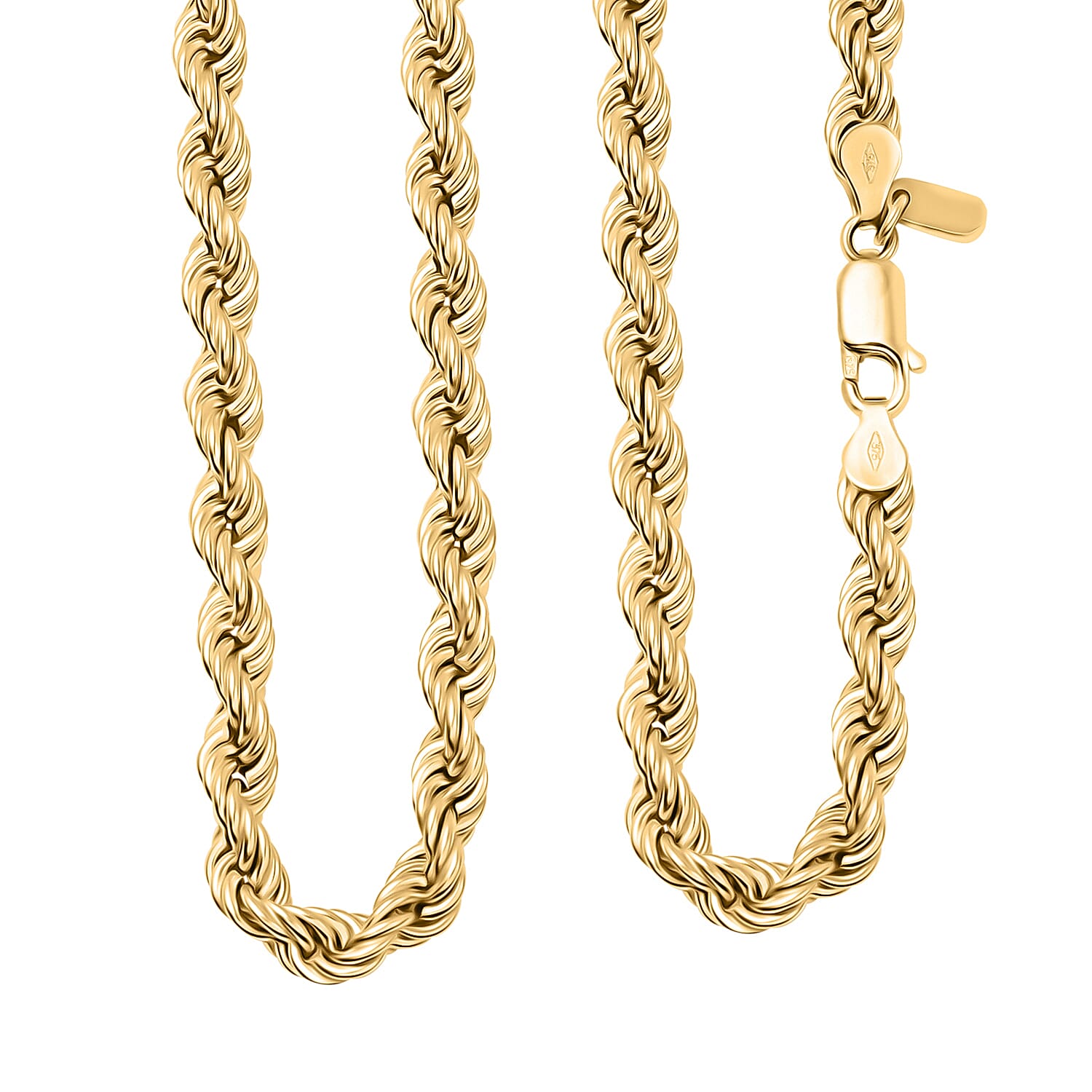 Hatton Garden Closeout  - 9K Yellow Gold Broad Rope Necklace (Size - 20),  Gold Wt. 17.55 Gms