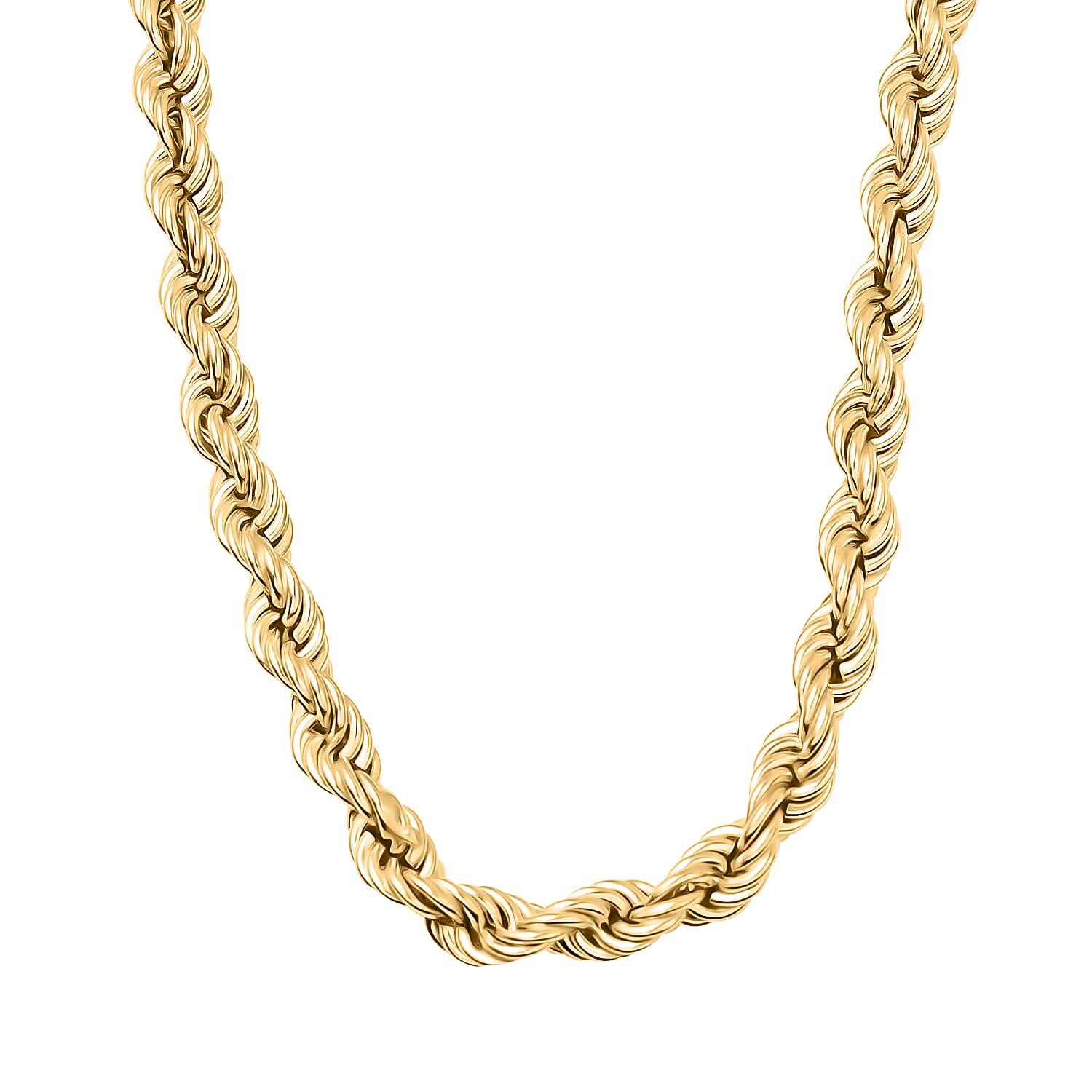 Hatton Garden Closeout  - 9K Yellow Gold Broad Rope Necklace (Size - 20),  Gold Wt. 17.55 Gms