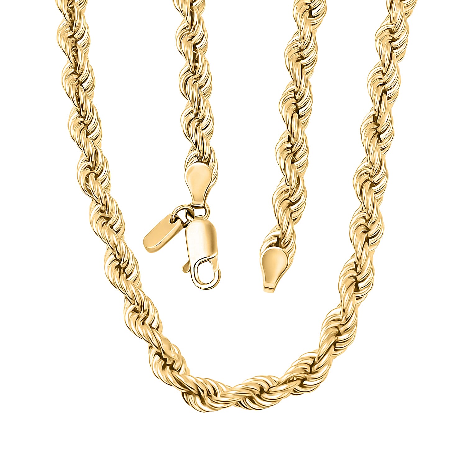 Hatton Garden Closeout  - 9K Yellow Gold Broad Rope Necklace (Size - 20),  Gold Wt. 17.55 Gms