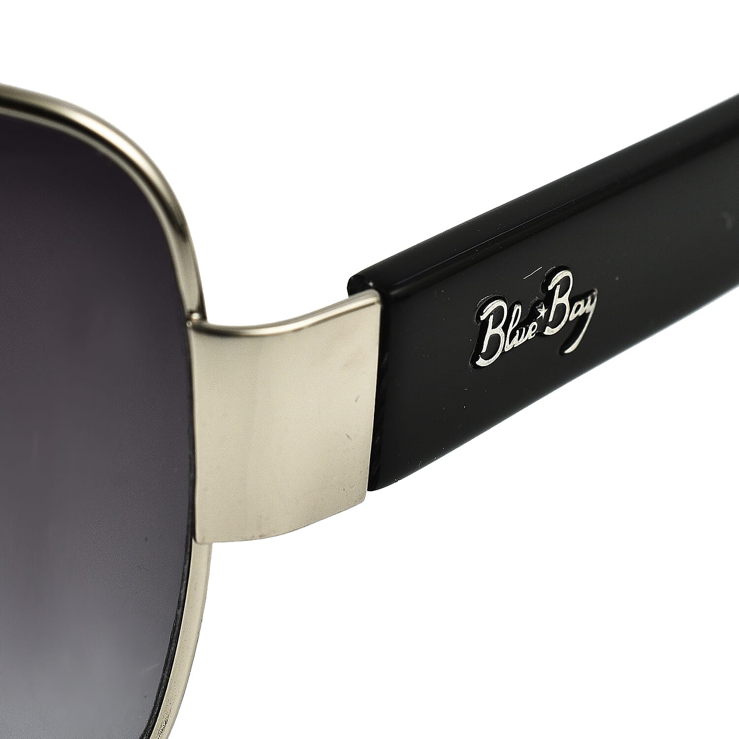 BLUEBAY Unisex Metal Sheild Sunglasses - Silver & Black