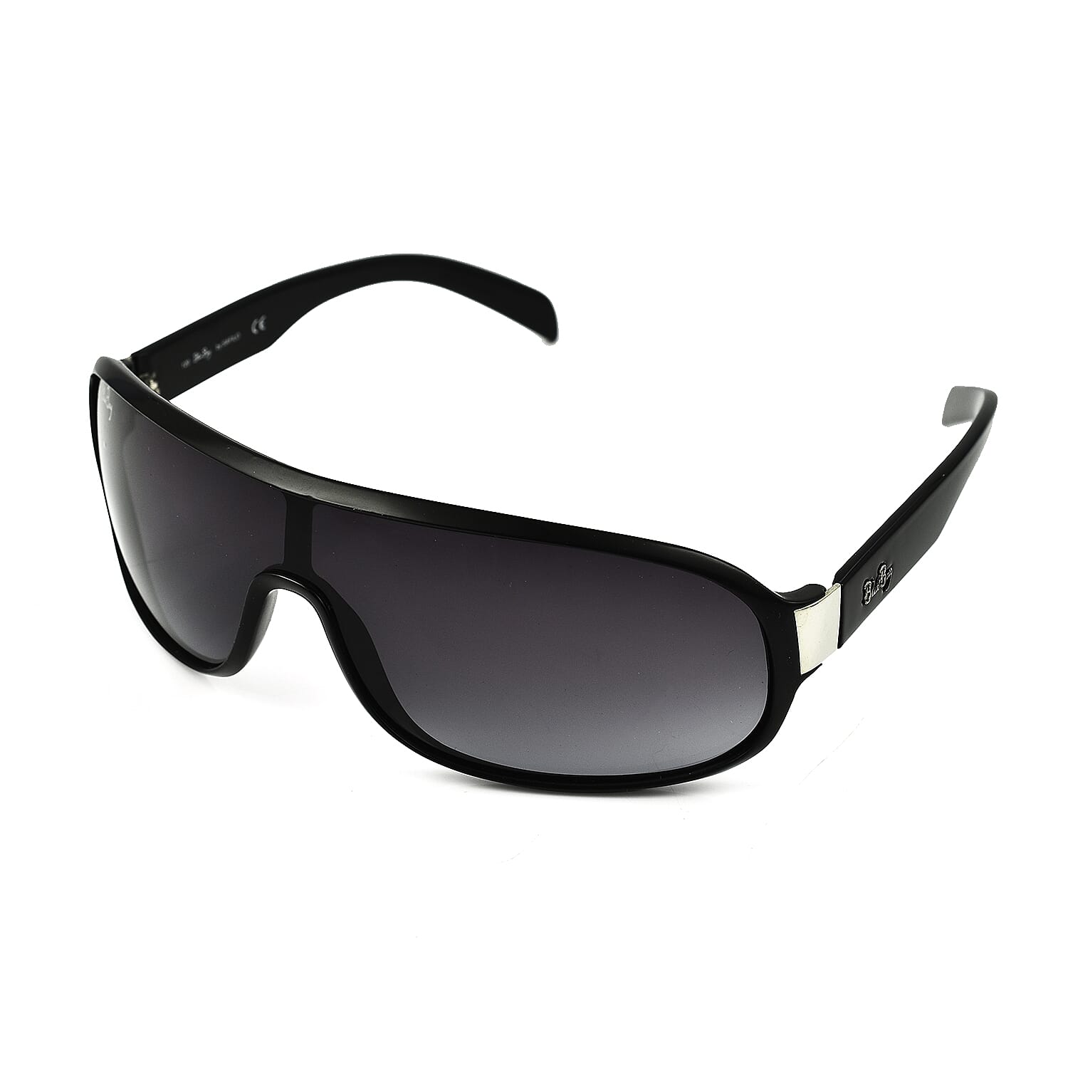 BLUEBAY Unisex Rectangular Sunglasses - Black and Silver