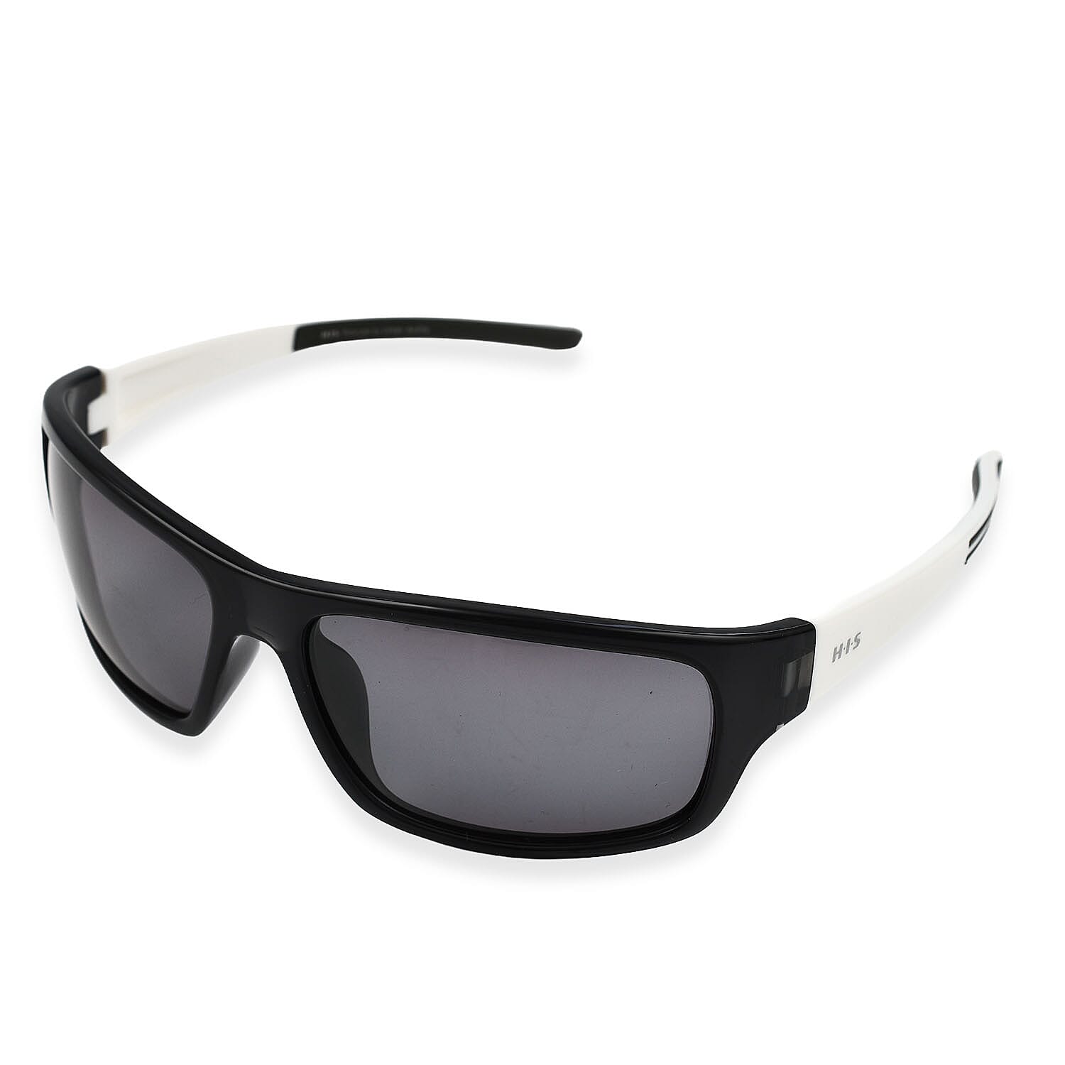 HIS Sports Wrap POLARIZED Sunglasses - Black & White