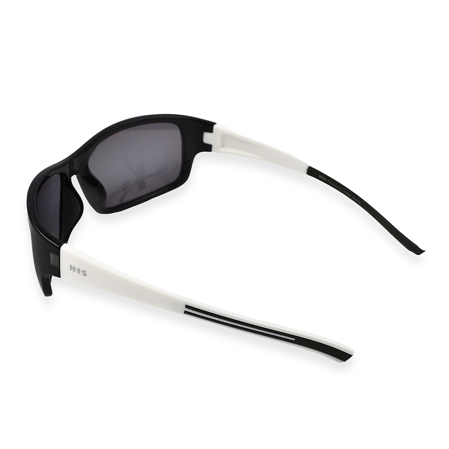 HIS Sports Wrap POLARIZED Sunglasses - Black & White