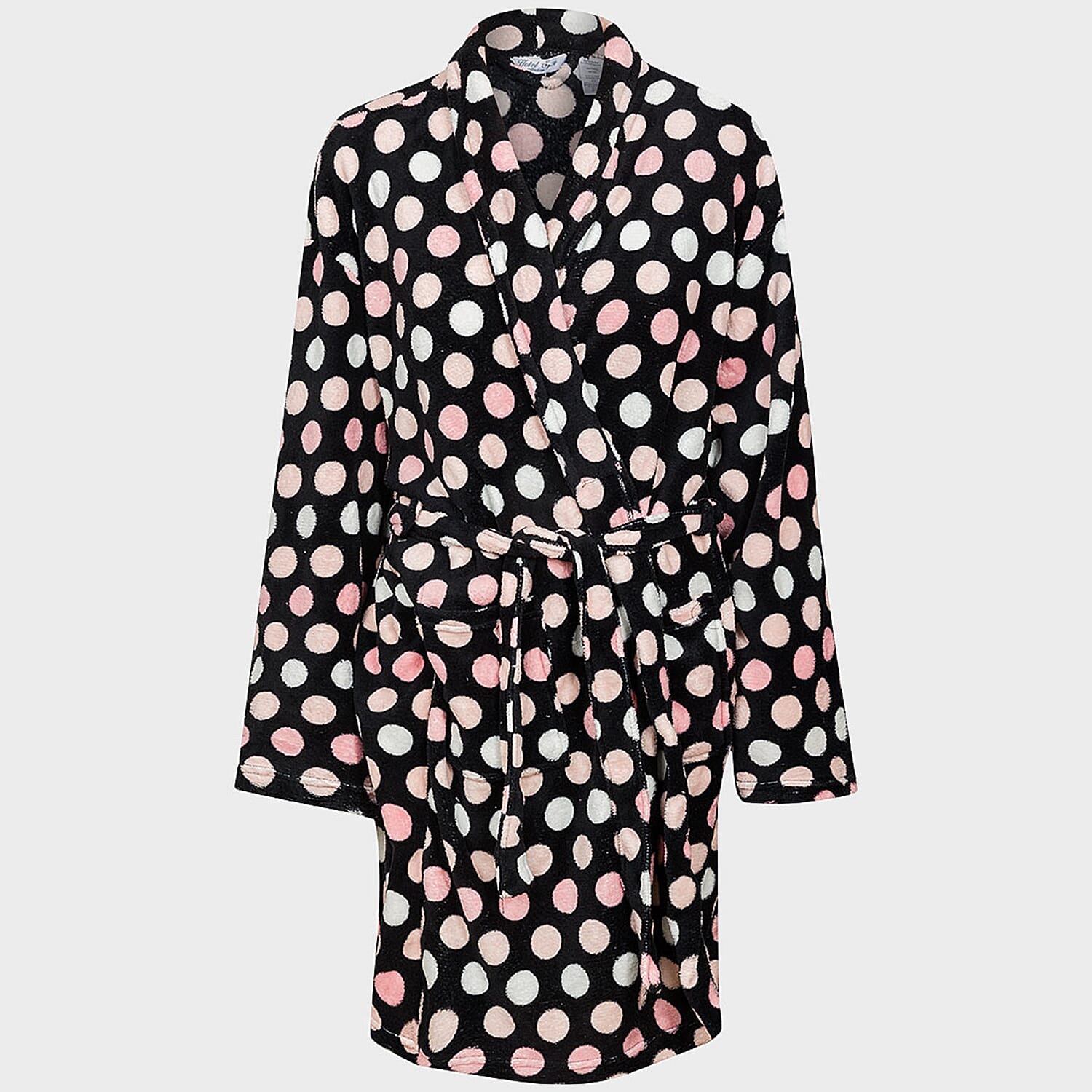 Dots Pattern Dressing Gown (One Size, upto 18) - Polka