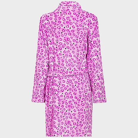 Diana Printed Dressing Gown (One Size, upto 18) - Purple