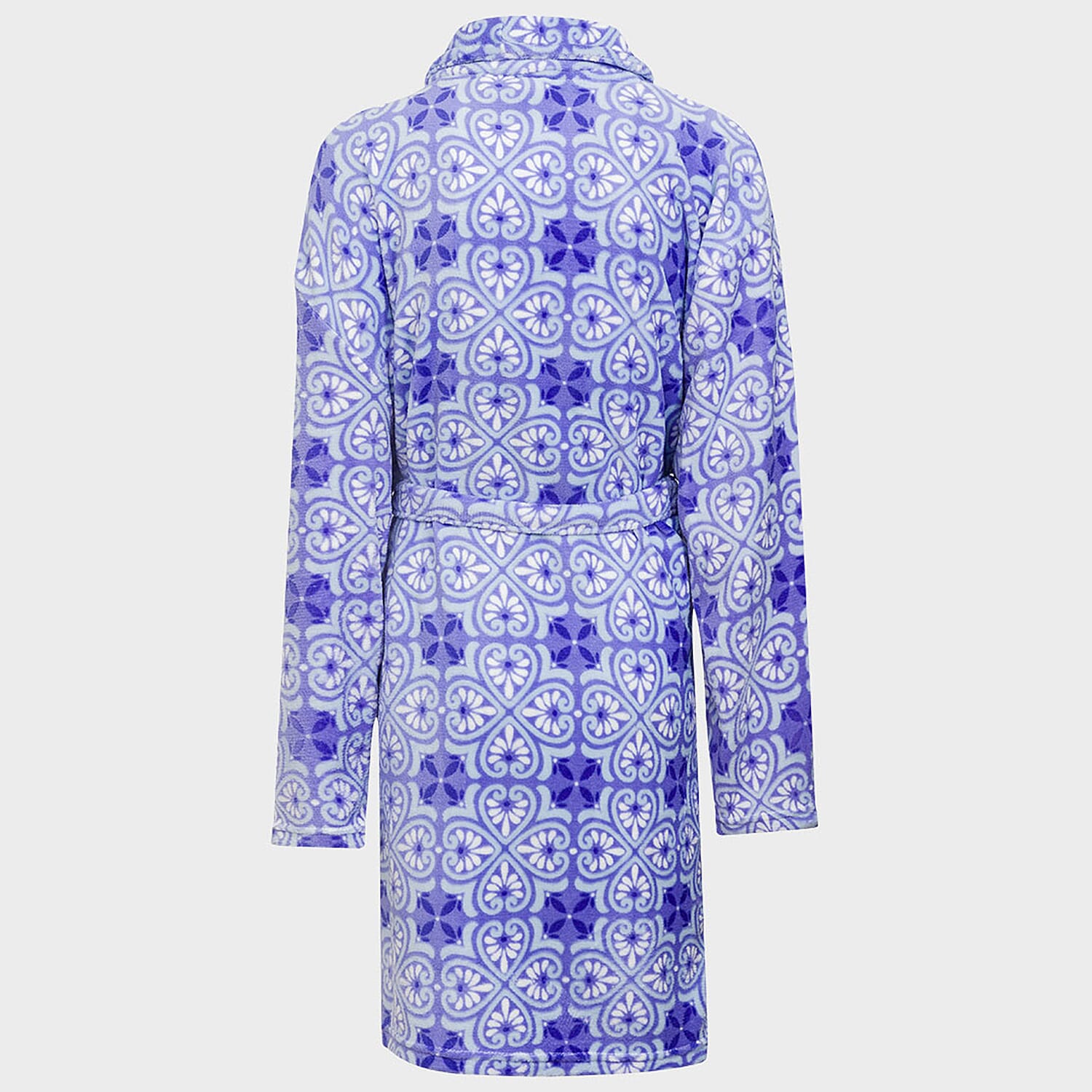 Printed Plush Dressing Gown (One Size) - Lavender