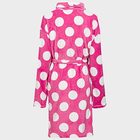 Plush Dressing Gown (One Size) - Pink