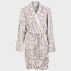 Women's Leopard Print Fleece Robe