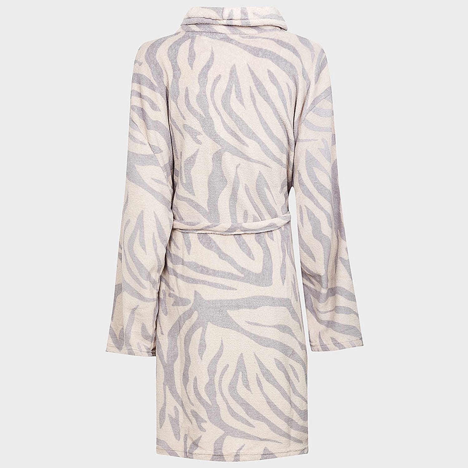 Diana Printed Dressing Gown (One Size, upto 18) - Light Grey