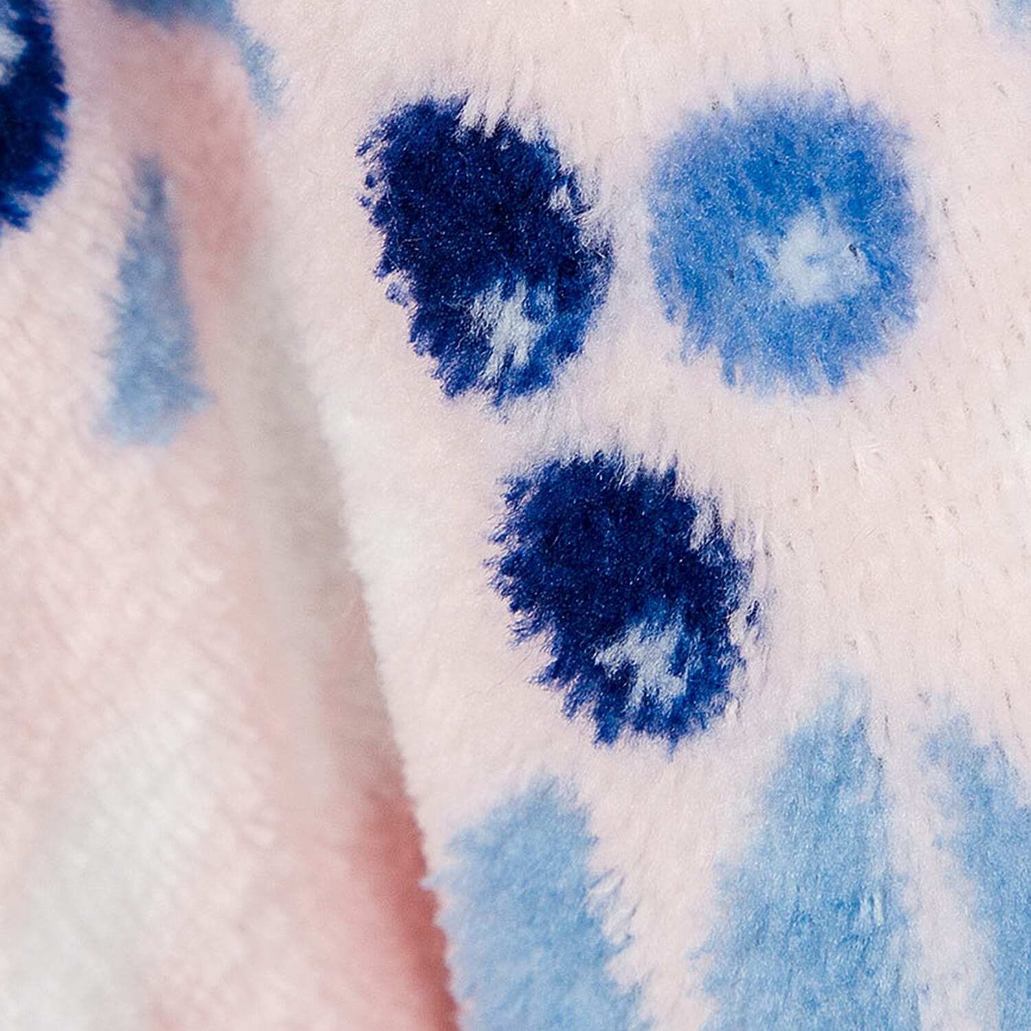 Printed Plush Dressing Gown (One Size) - White