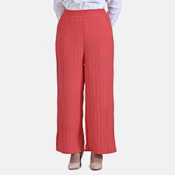 La Marey Womens High Waist Flowy Wide Leg Trousers with Vertical Pleats