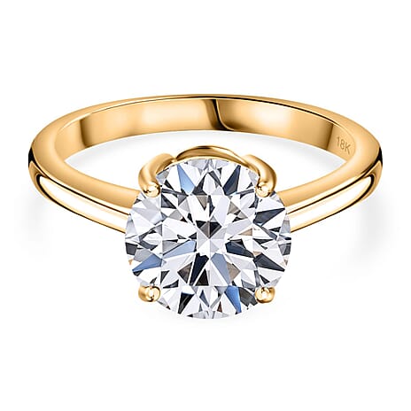Luxuriant Diamond 18K Yellow Gold IGI Certified Lab Grown Diamond (VS-E-F) Solitaire Ring 3.01 Ct.