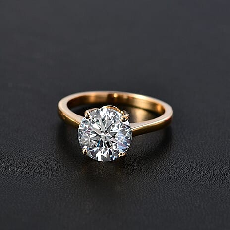 Luxuriant Diamond 18K Yellow Gold IGI Certified Lab Grown Diamond (VS-E-F) Solitaire Ring 3.01 Ct.