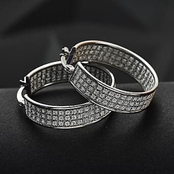 https://tjcuk.sirv.com/Products/77/8/7788762/Limited-Stock-Sterling-Silver-Stardust-Hoop-Earrings-With-Clasp_7788762_1.jpg?w=342&h=342