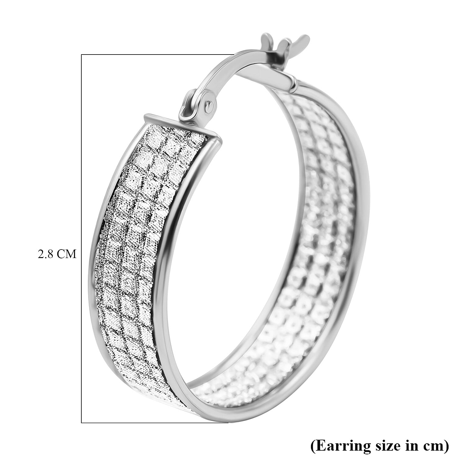 Limited Stock - Sterling Silver Stardust Hoop Earrings with Clasp