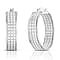 Milan Closeout - Sterling Silver Stardust Hoop Earrings - Silver