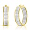 Milan Closeout - Sterling Silver Stardust Hoop Earrings - Gold