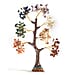 Decorative Handmade Lebrodite Gemstone Tree with Wooden Base (Size 23x5.5cm) - Multi