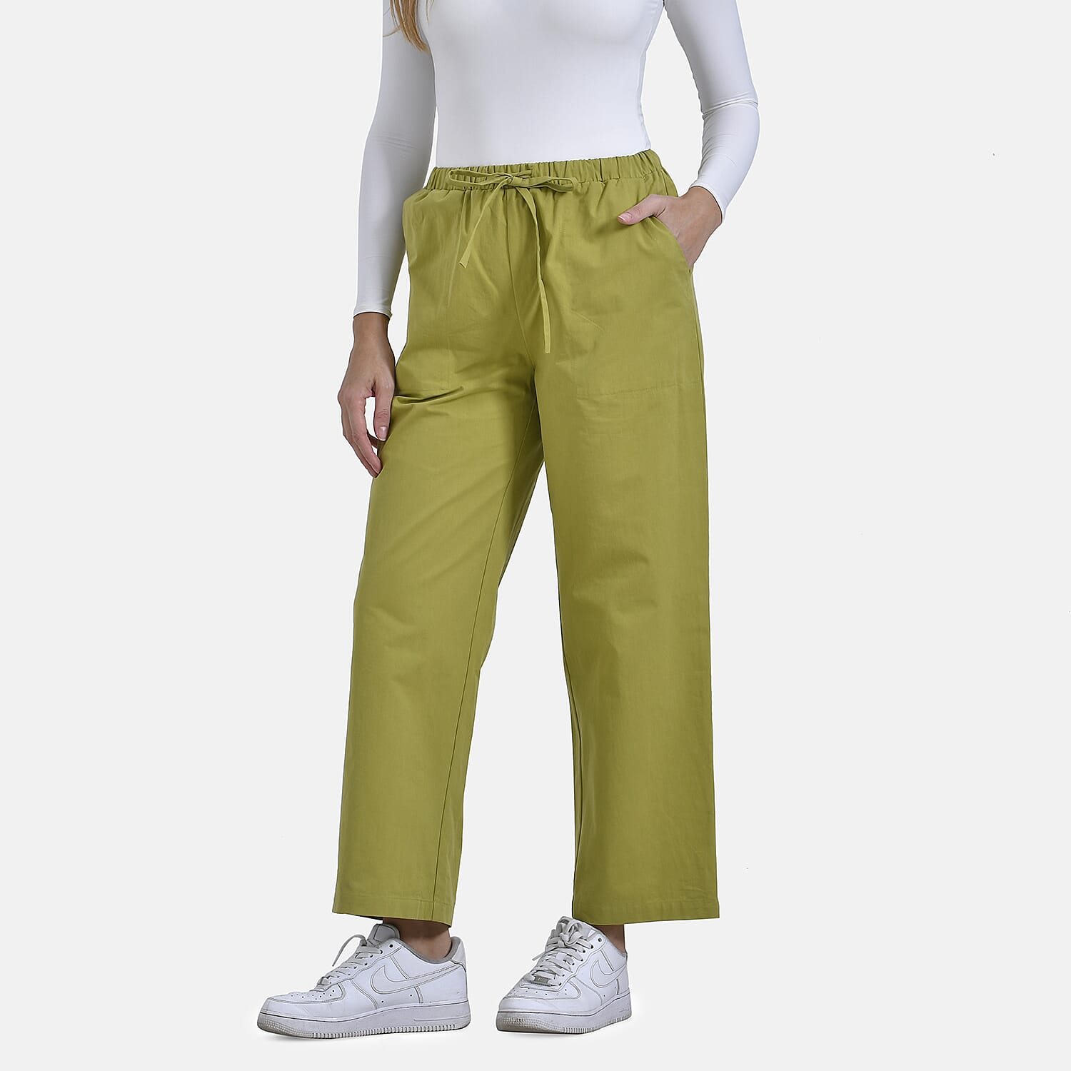 La Marey Pure Cotton Elastic Waist Casual Wear Trousers