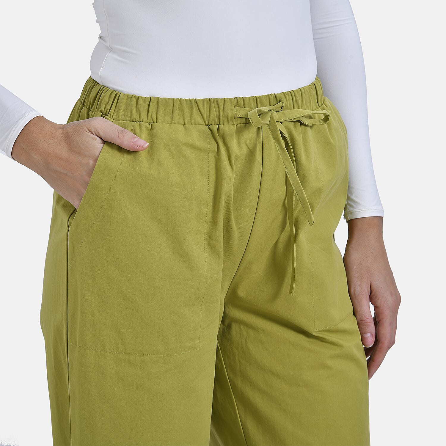 La Marey Pure Cotton Elastic Waist Casual Wear Trousers