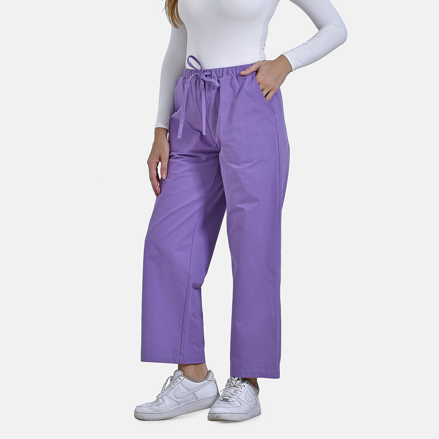La Marey Pure Cotton Elastic Waist Casual Wear Trousers
