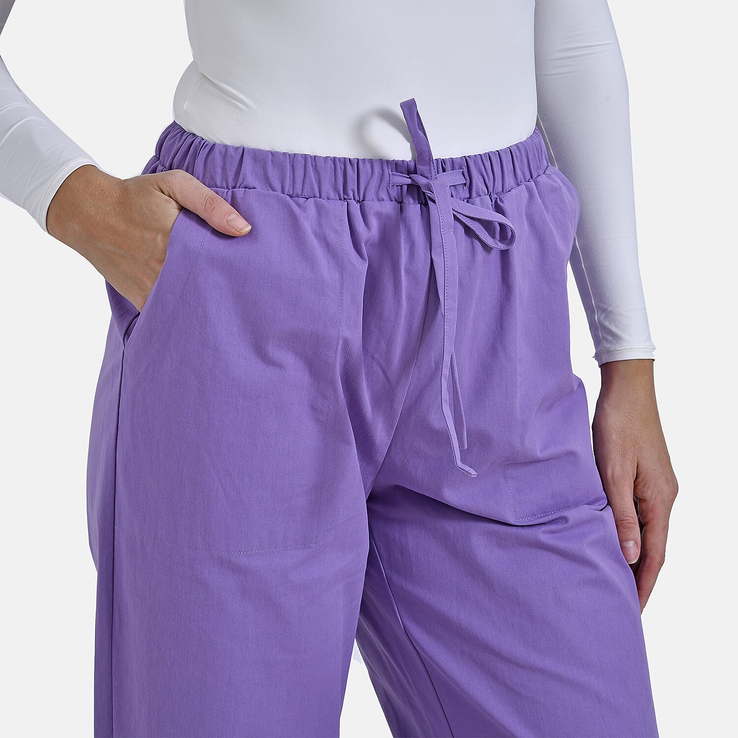 La Marey Pure Cotton Elastic Waist Casual Wear Trousers